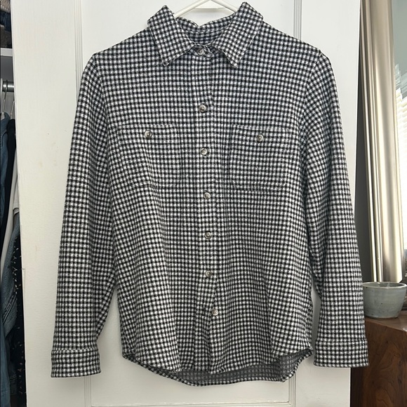 Faherty Women’s Black and White Flannel - Picture 1 of 3